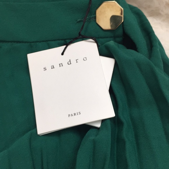 SOLD NWT Sandro Corie asymmetric pleated wrap skirt - Picture 6 of 10
